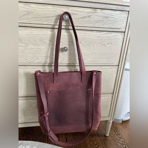 Portland Leather Goods Full-sized crossbody with zipper merlot